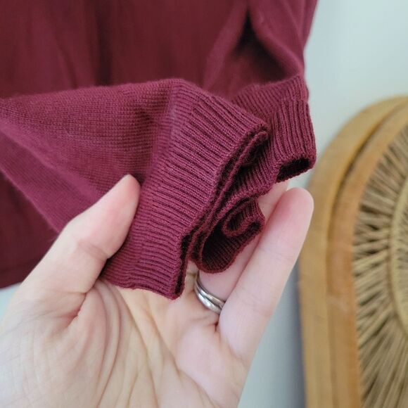 Pendleton Woollen Mills 100% Merino Wool Burgundy Turtleneck Soft M - Picture 4 of 7